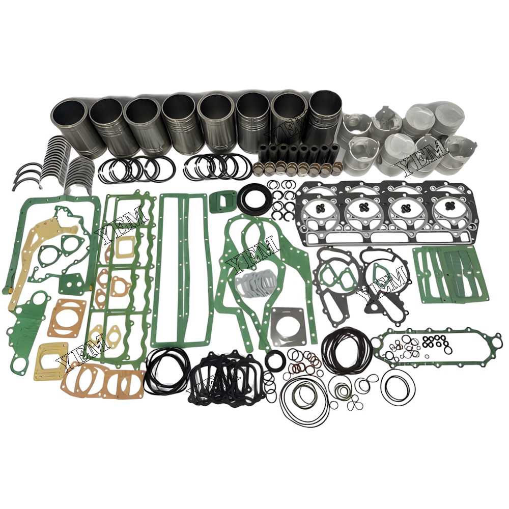 YEM Parts 8X Overhaul Rebuild Kit With Gasket Set Bearing For Mitsubishi 8DC2 Engine