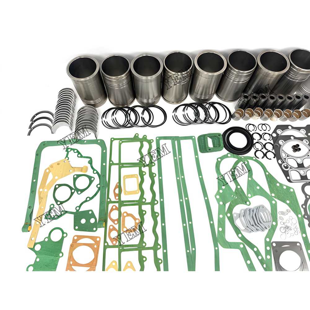 YEM Parts 8X Overhaul Rebuild Kit With Gasket Set Bearing For Mitsubishi 8DC2 Engine For Mitsubishi