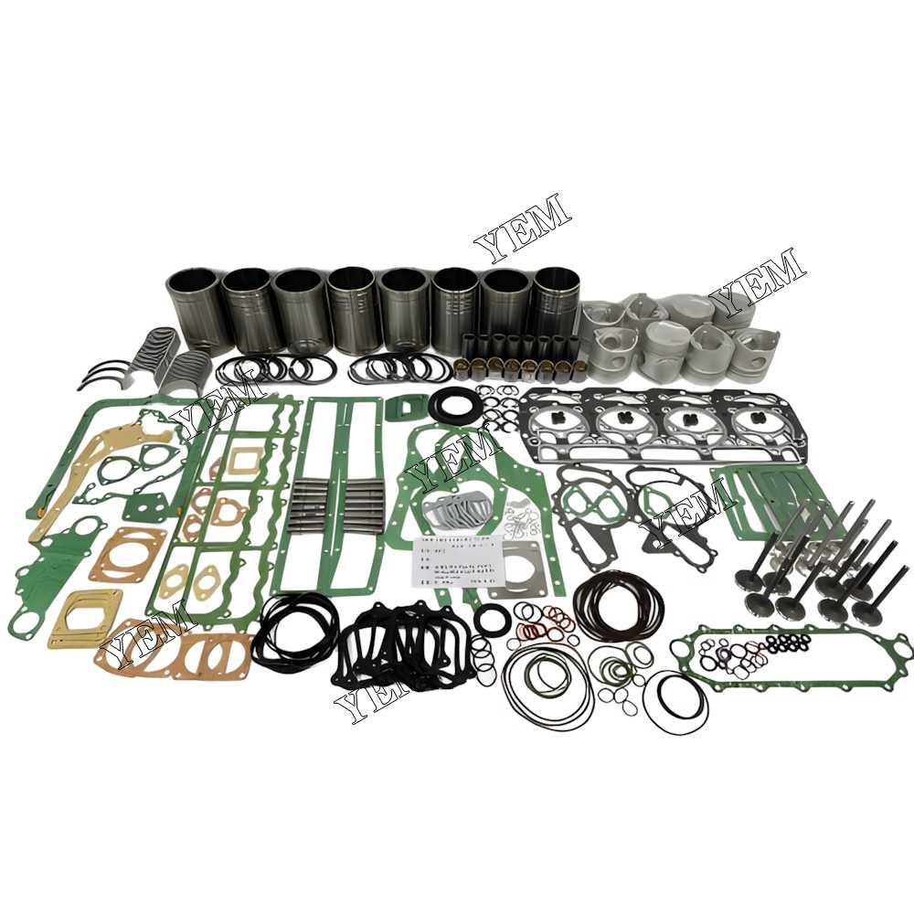 YEM Parts 8X Engine Overhaul Rebuild Kit With Gasket Bearing Valve For Mitsubishi 8DC2 For Mitsubishi