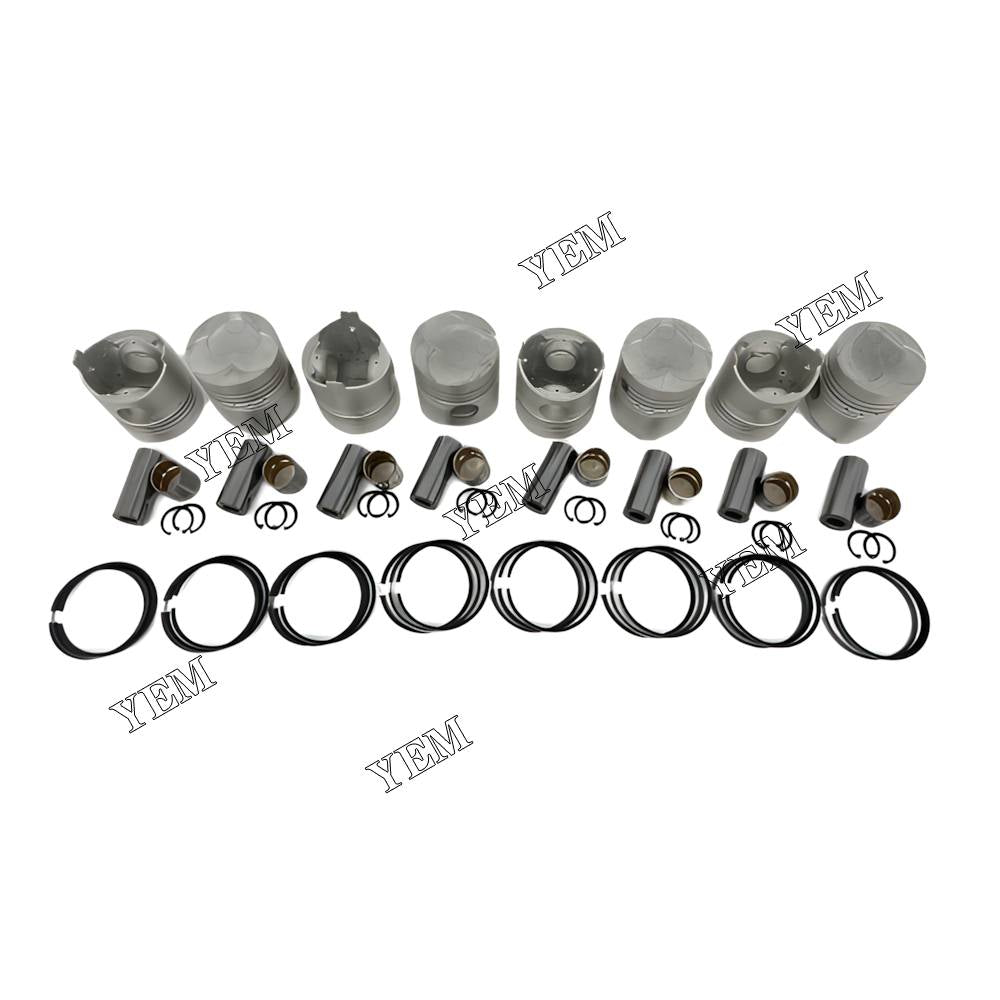 YEM Parts 8X Piston With Rings For Mitsubishi 8DC2 diesel engine spare parts For Mitsubishi