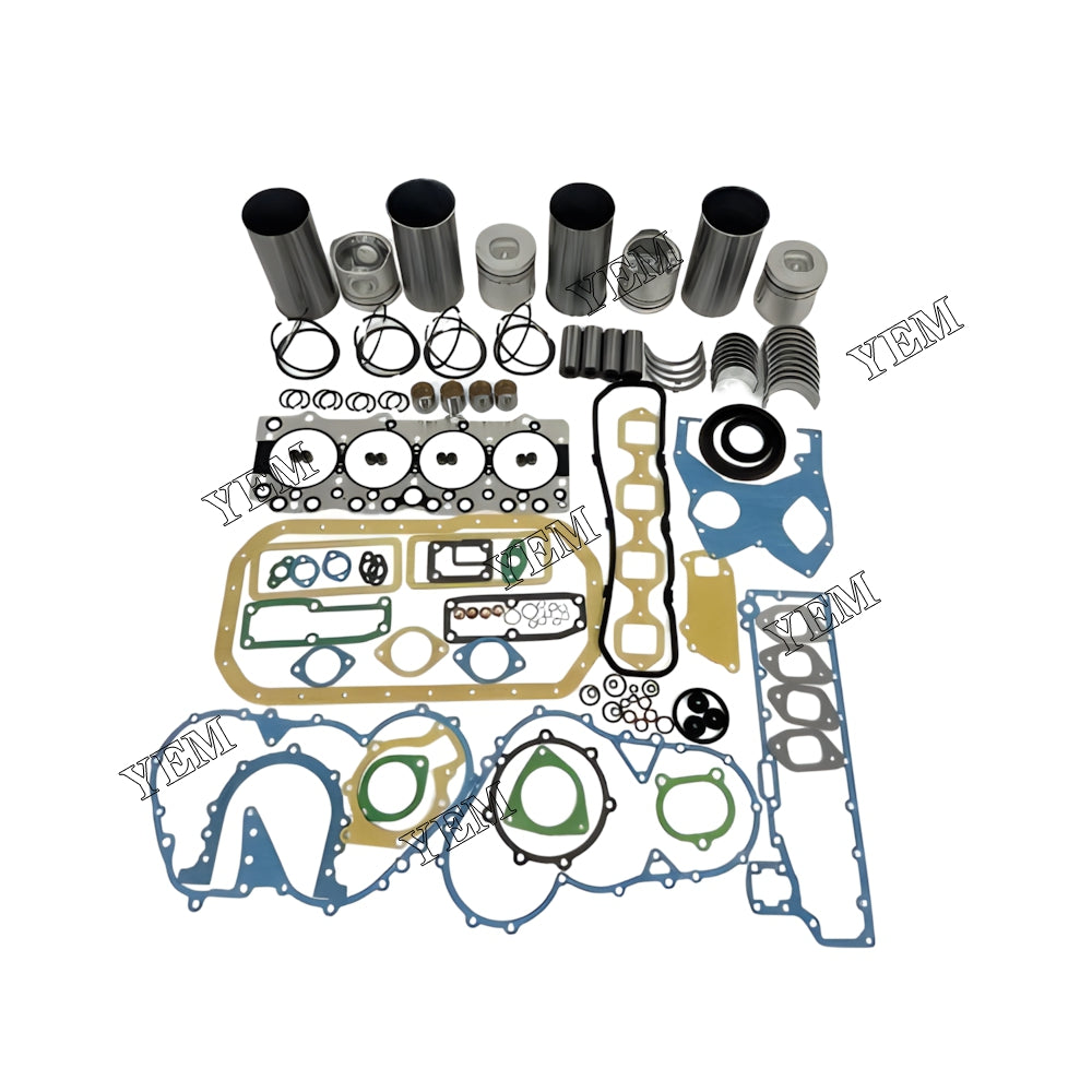 YEM Parts 4X Overhaul Rebuild Kit With Gasket Set Bearing For Isuzu 4BC2 forklift Engine
