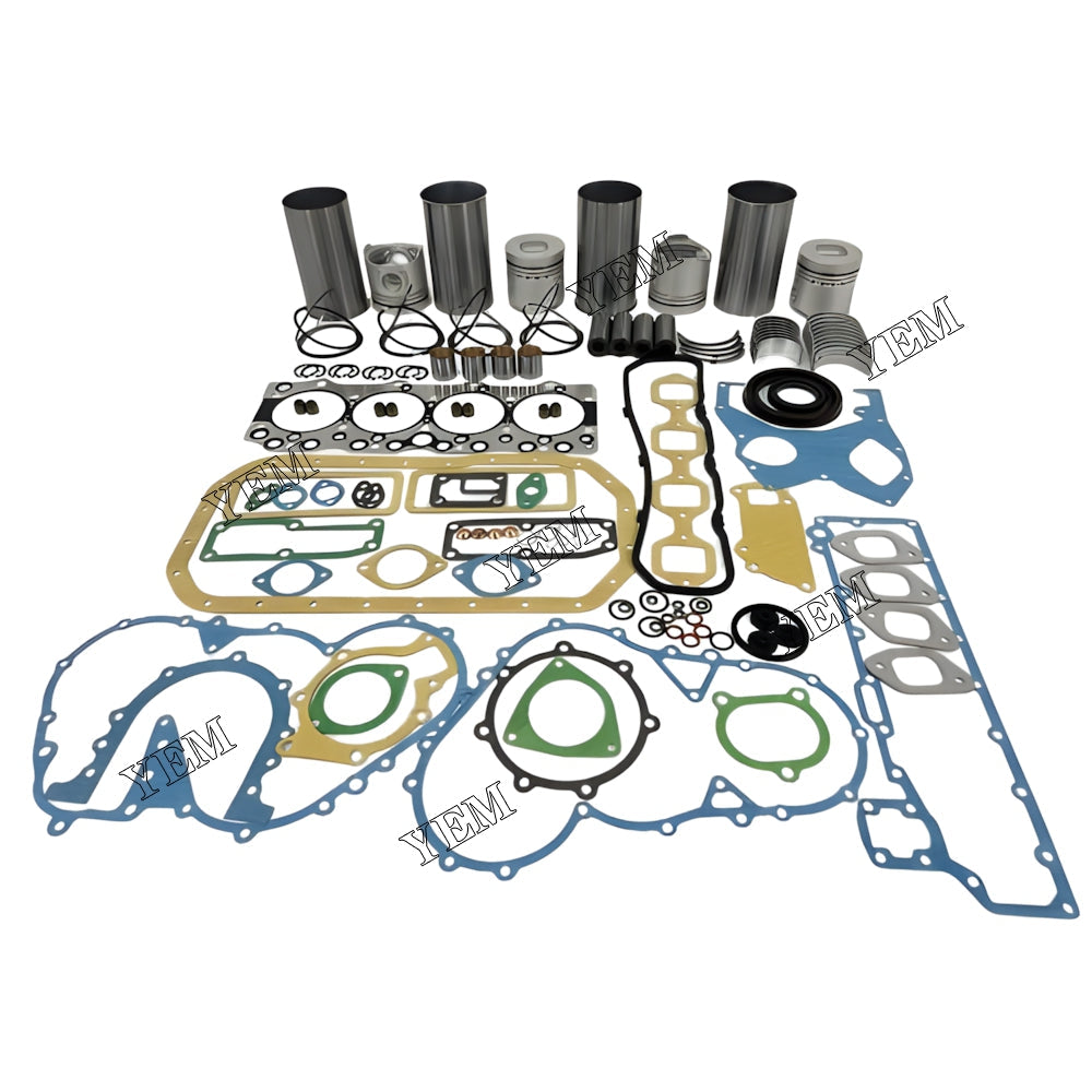 YEM Parts 4X Overhaul Rebuild Kit With Gasket Set Bearing For Isuzu 4BC2 forklift Engine For Isuzu