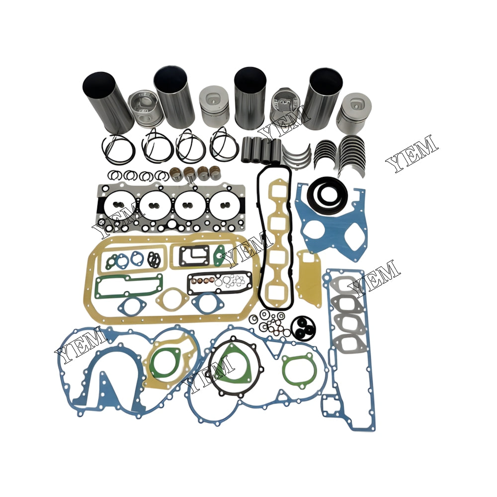 YEM Parts 4X Overhaul Rebuild Kit With Gasket Set Bearing For Isuzu 4BC2 forklift Engine For Isuzu