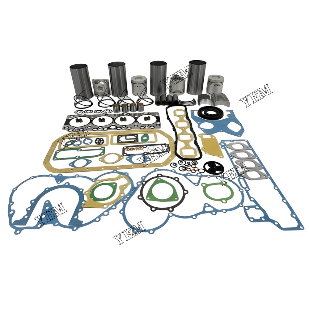 YEM Parts 4X Overhaul Rebuild Kit With Gasket Set Bearing For Isuzu 4BC2 forklift Engine For Isuzu