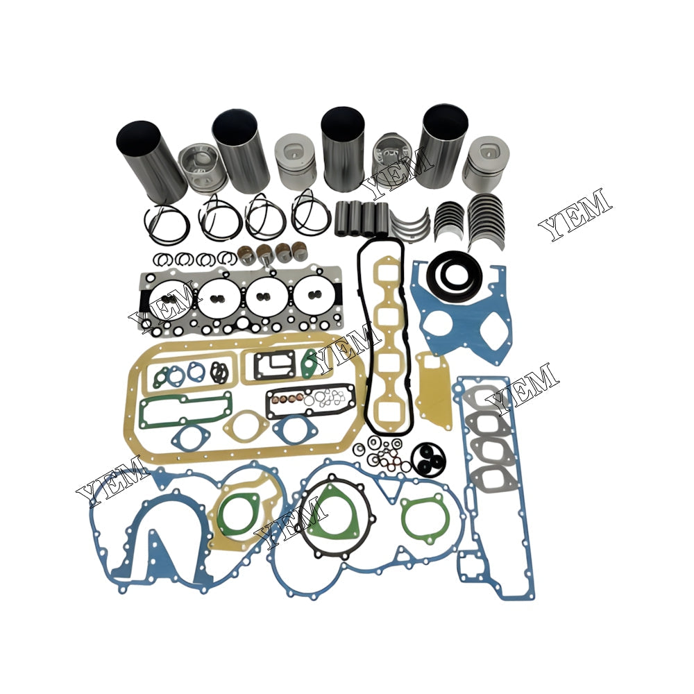 YEM Parts 4X Overhaul Rebuild Kit With Gasket Set Bearing For Isuzu 4BC2 forklift Engine For Isuzu