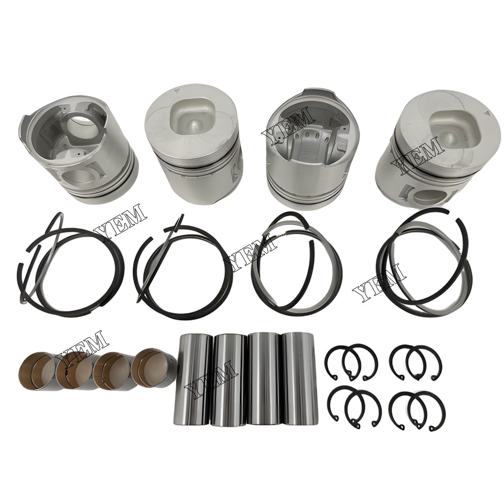 YEM Parts 4X Piston Kit For Isuzu 4BC2 TCM FD 25 2 T Blade diesel forklift Engine