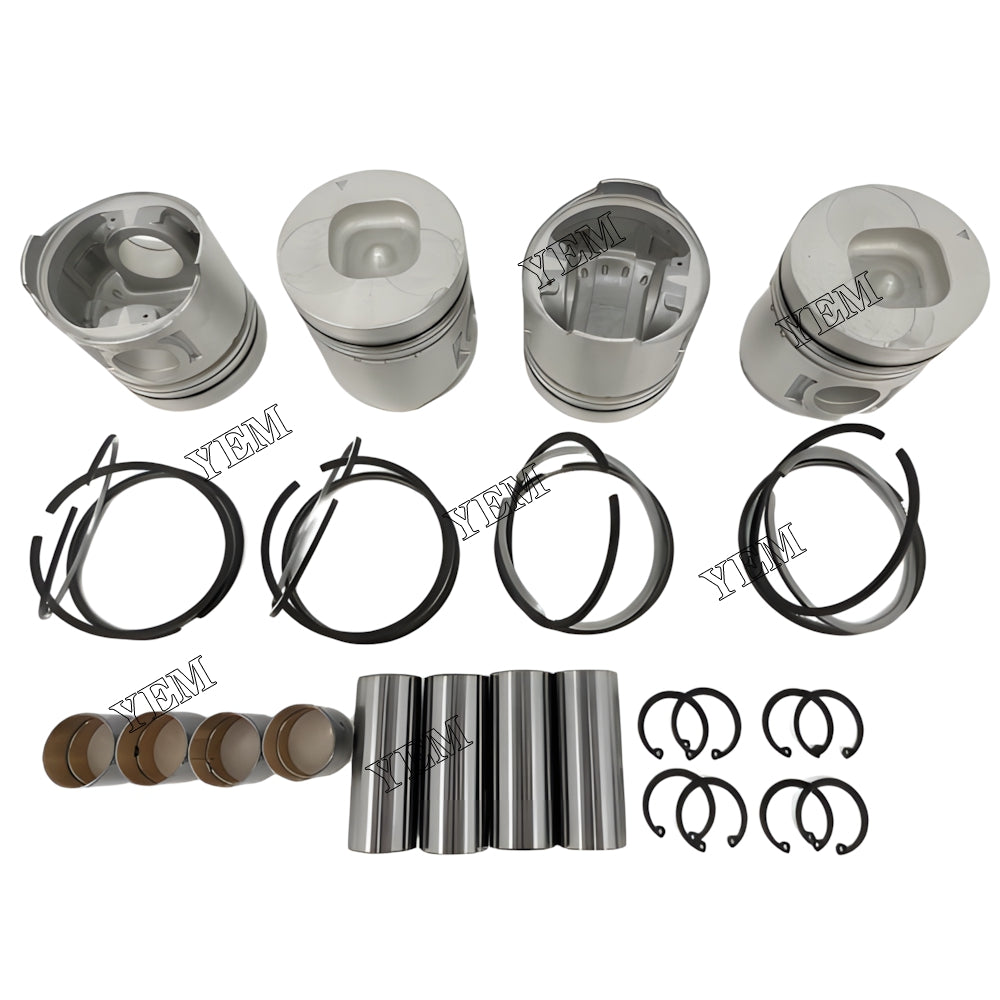 YEM Parts 4X Piston Kit For Isuzu 4BC2 TCM FD 25 2 T Blade diesel forklift Engine For Isuzu
