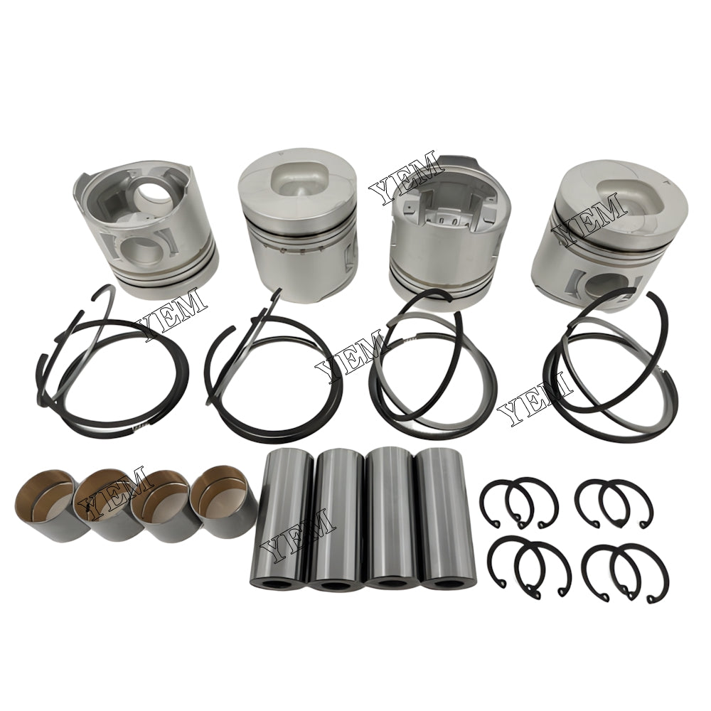 YEM Parts 4X Piston Kit For Isuzu 4BC2 TCM FD 25 2 T Blade diesel forklift Engine For Isuzu