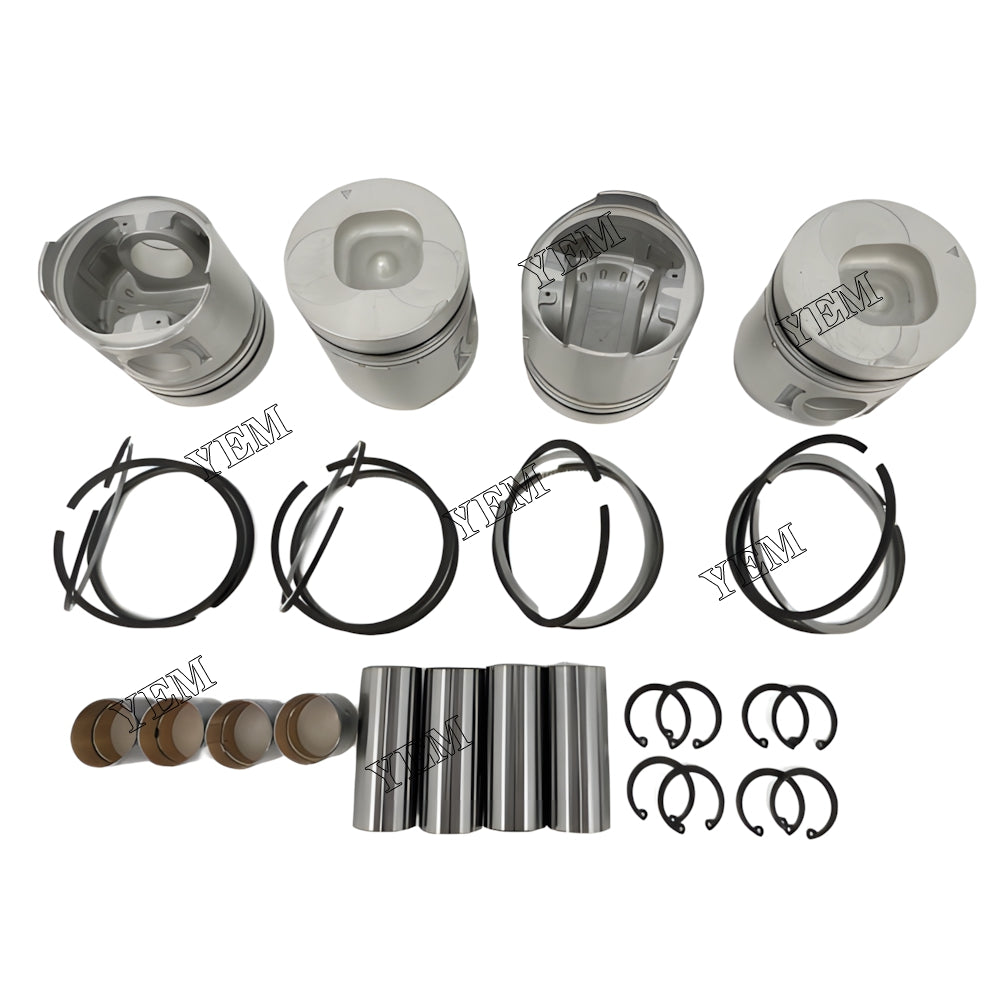 YEM Parts 4X Piston Kit For Isuzu 4BC2 TCM FD 25 2 T Blade diesel forklift Engine For Isuzu