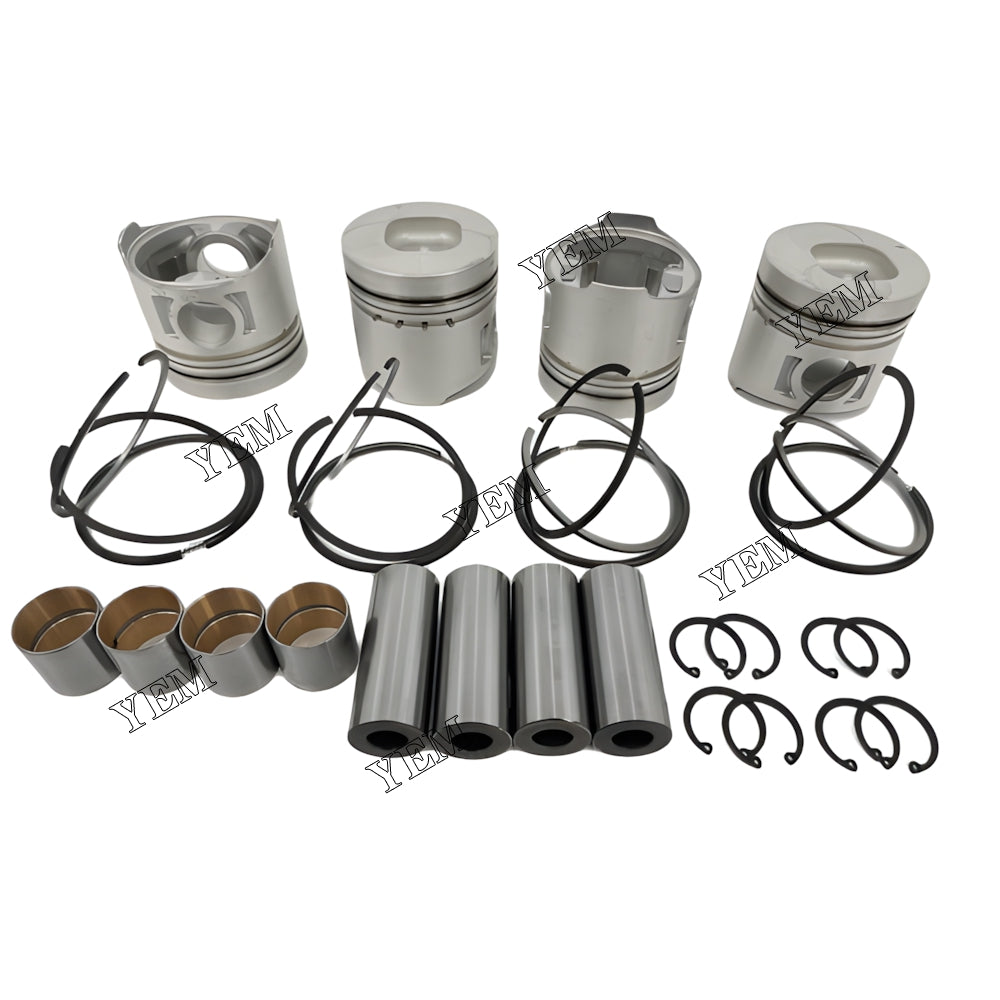 YEM Parts 4X Piston Kit For Isuzu 4BC2 TCM FD 25 2 T Blade diesel forklift Engine For Isuzu