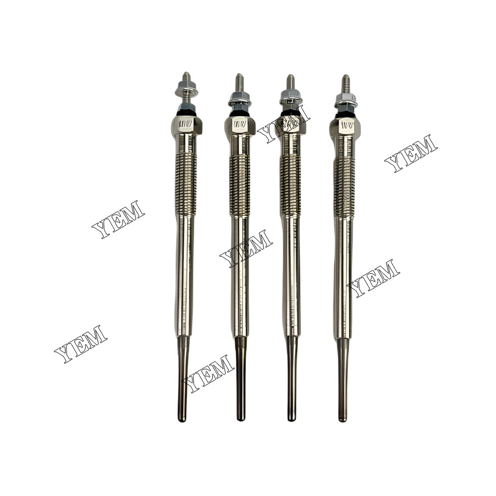 YEM Parts 4X 8-98290755 Glow Plug 12V For Isuzu 4HK1 Sany SY155W excavator Engine