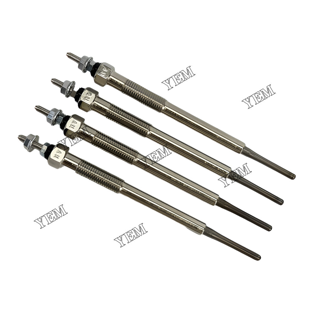 YEM Parts 4X 8-98290755 Glow Plug 12V For Isuzu 4HK1 Sany SY155W excavator Engine For Isuzu