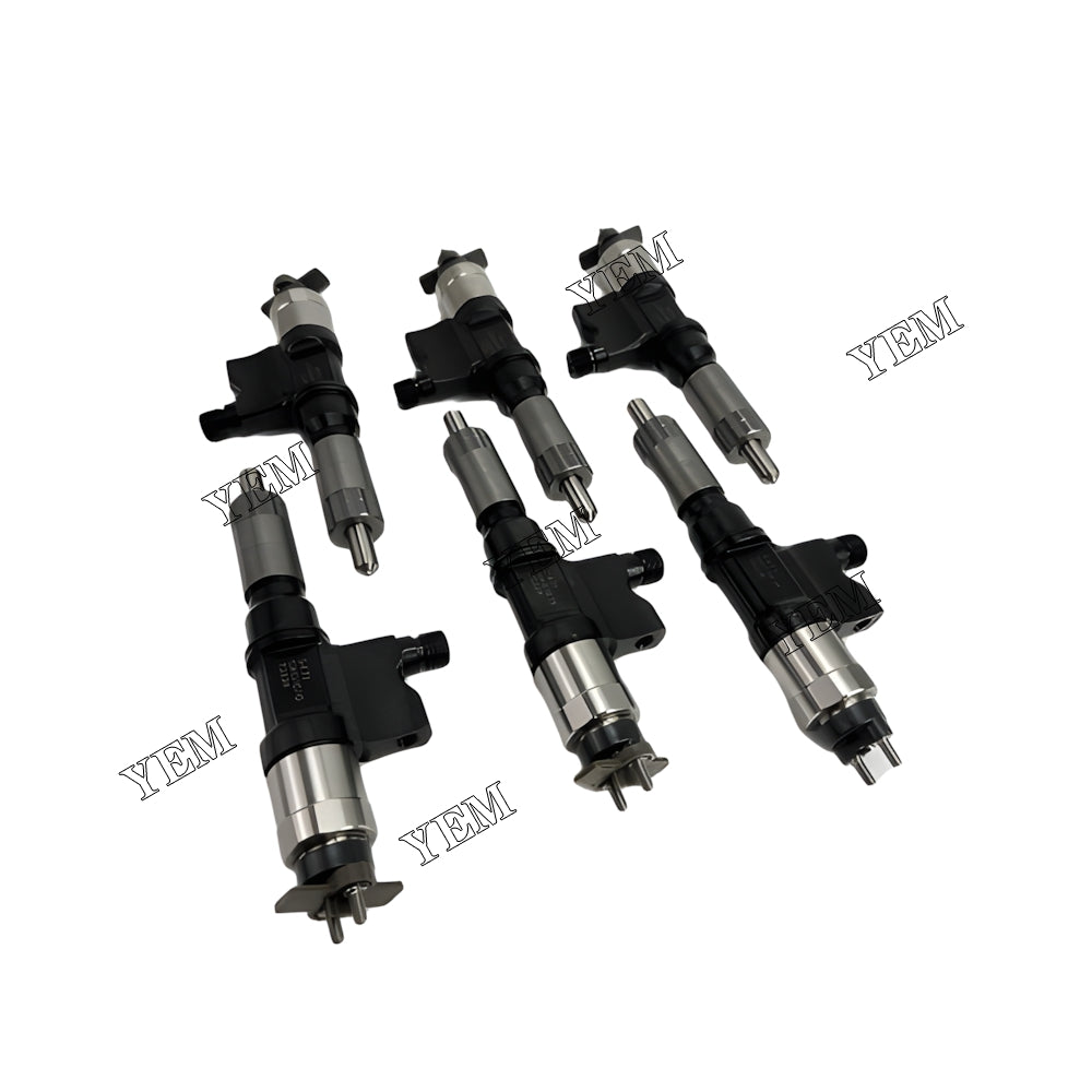 YEM Parts 6X 095000-5471 Fuel Injector For Isuzu 6HK1 Hitachi ZX38 excavator Engine For Isuzu