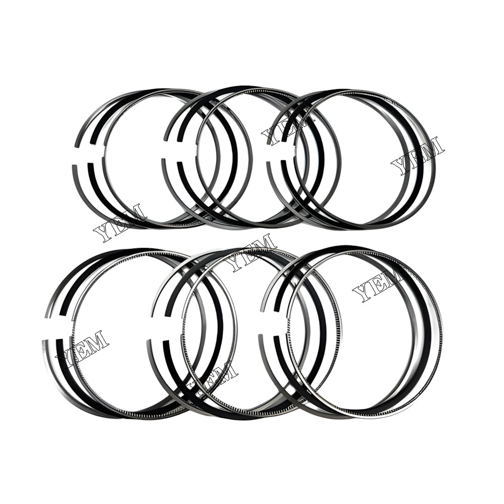 YEM Parts 6X 6218-71-4110 Piston Rings Set 170mm For Komatsu 6D170 mobile reclaimer Engine For Komatsu