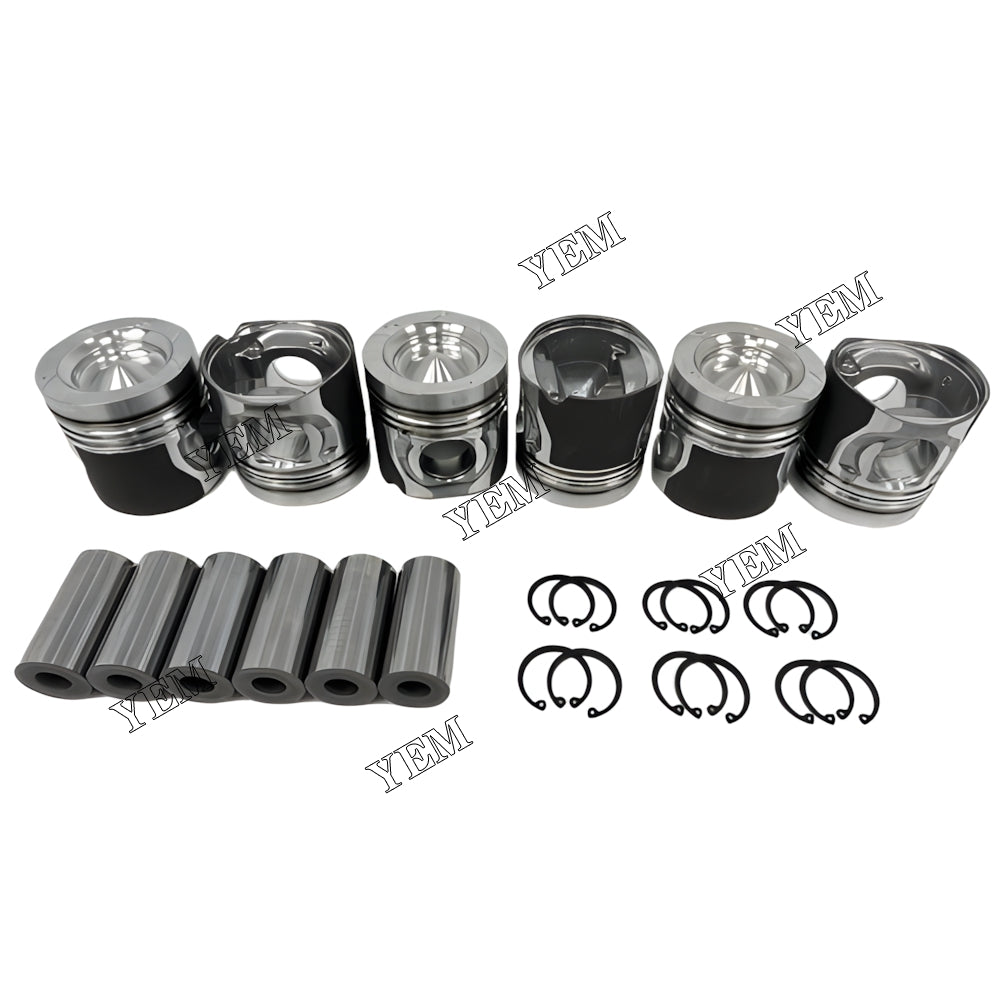 YEM Parts 6X 00884AA Piston std size 100mm For Doosan DL06 DX 140 W excavator Engine