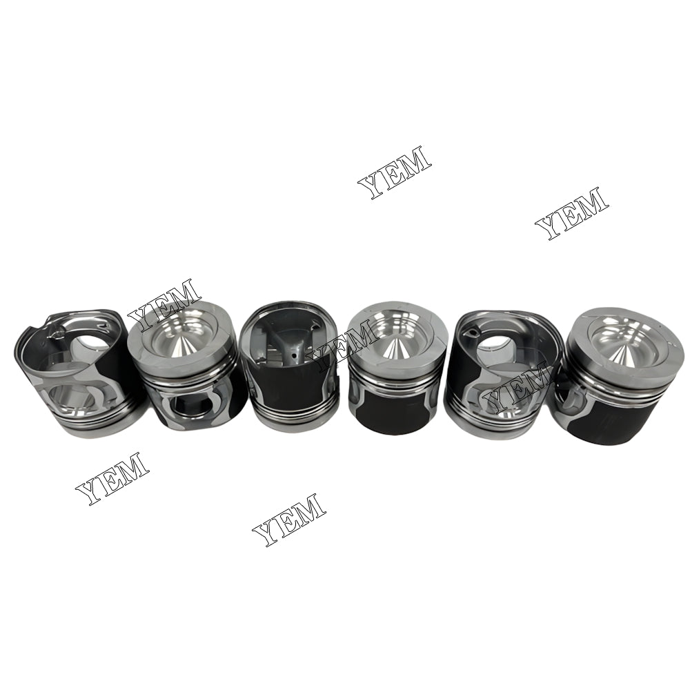 YEM Parts 6X 00884AA Piston std size 100mm For Doosan DL06 DX 140 W excavator Engine For Doosan