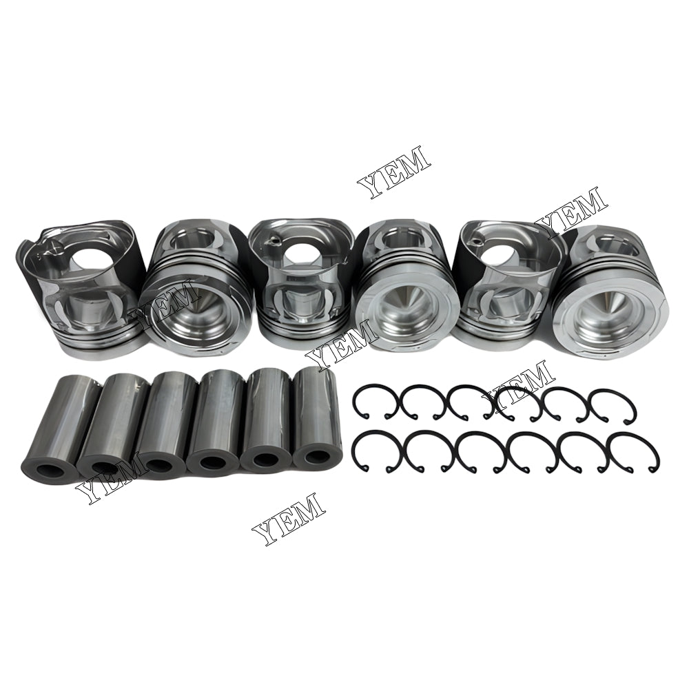 YEM Parts 6X 0239A Piston std size 100mm For Doosan DL06 DX 140 W excavator Engine
