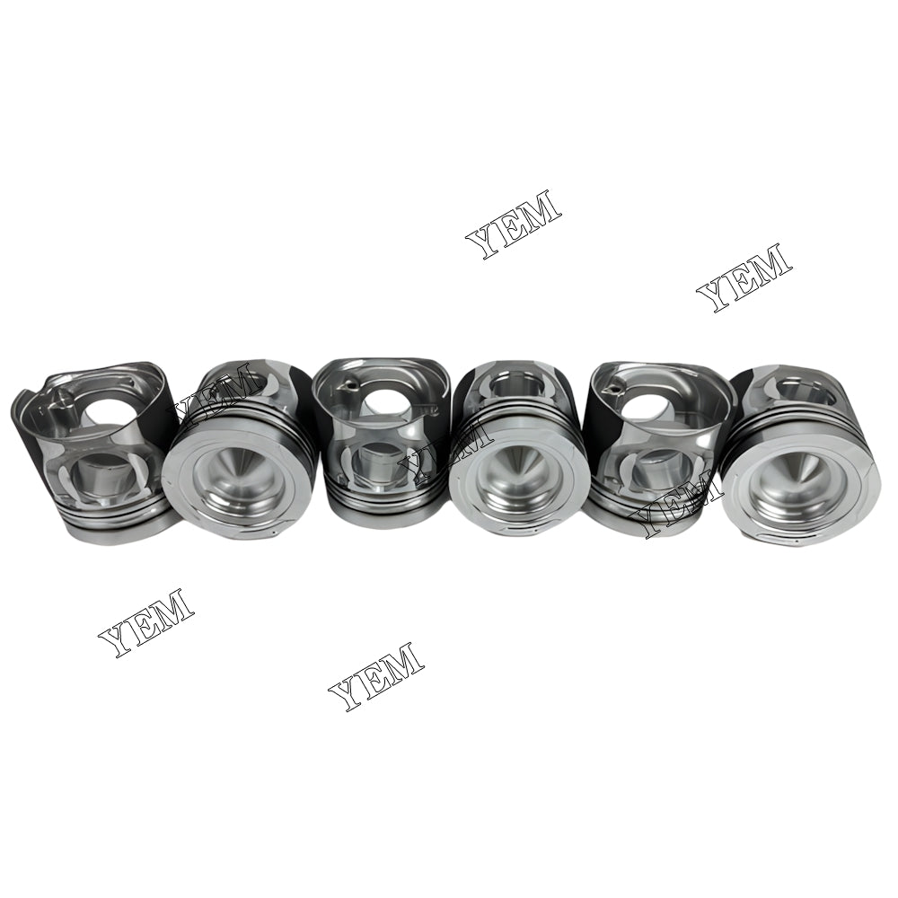 YEM Parts 6X 0239A Piston std size 100mm For Doosan DL06 DX 140 W excavator Engine For Doosan