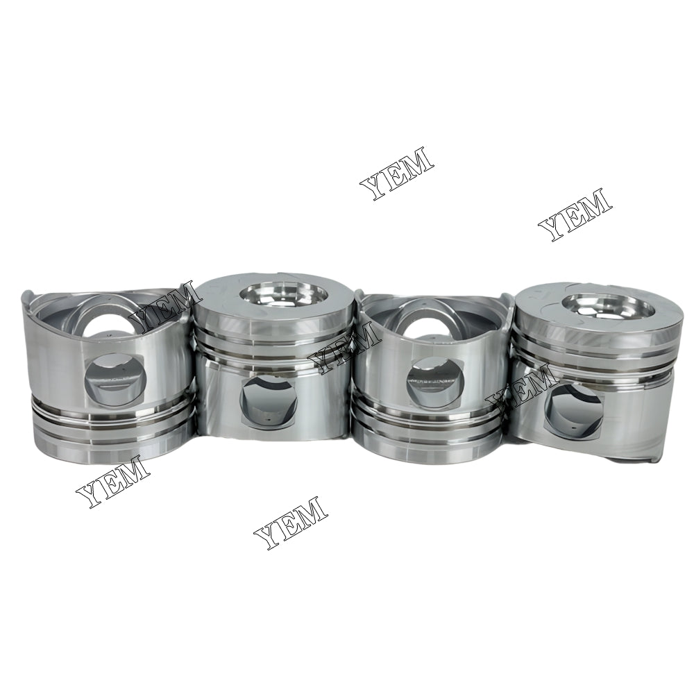 YEM Parts 4X Piston std size 102mm For YUNNEI YN38GBZ excavator diesel engine For YUNNEI