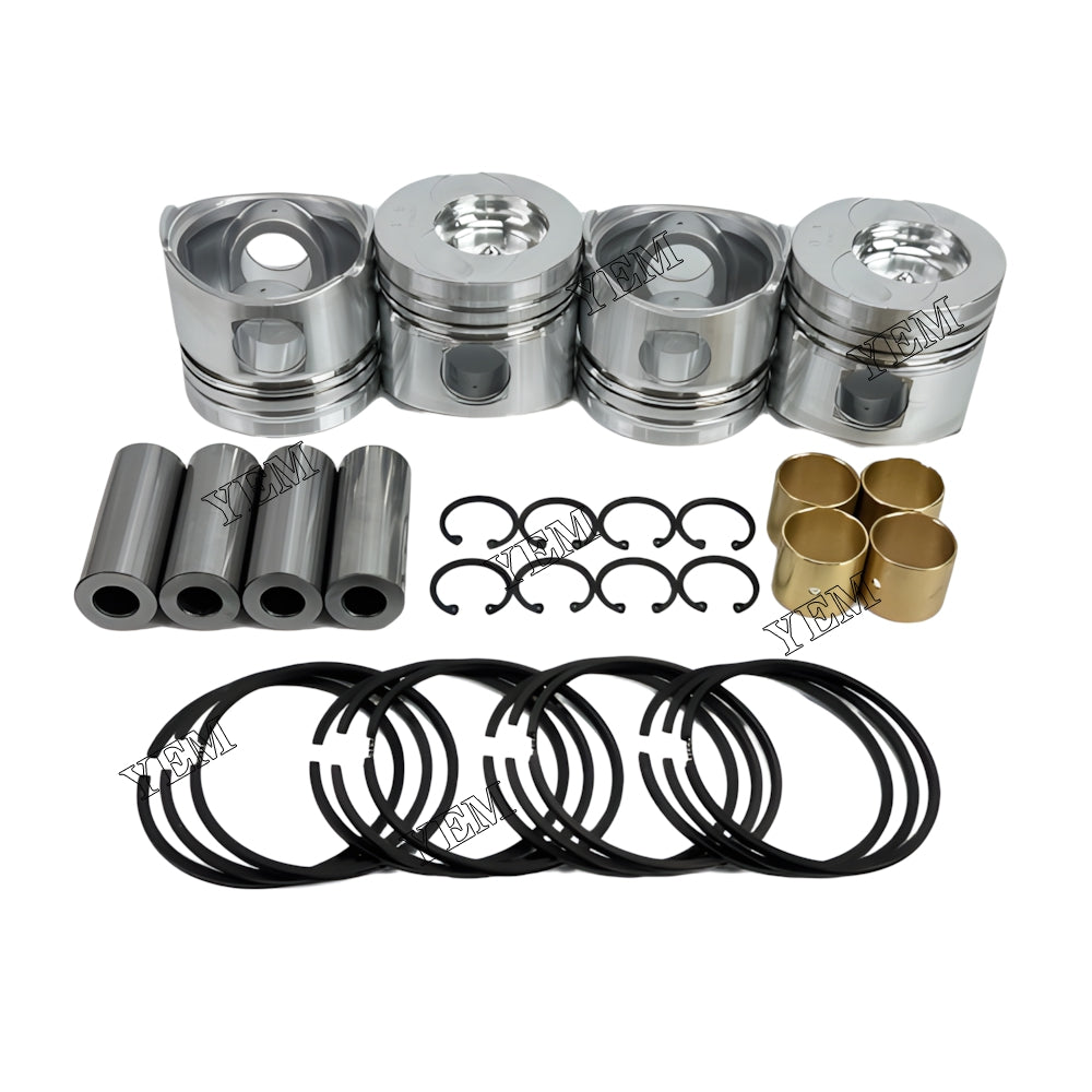 YEM Parts 4X Piston With Rings For YUNNEI YN38GBZ diesel engine spare parts For YUNNEI