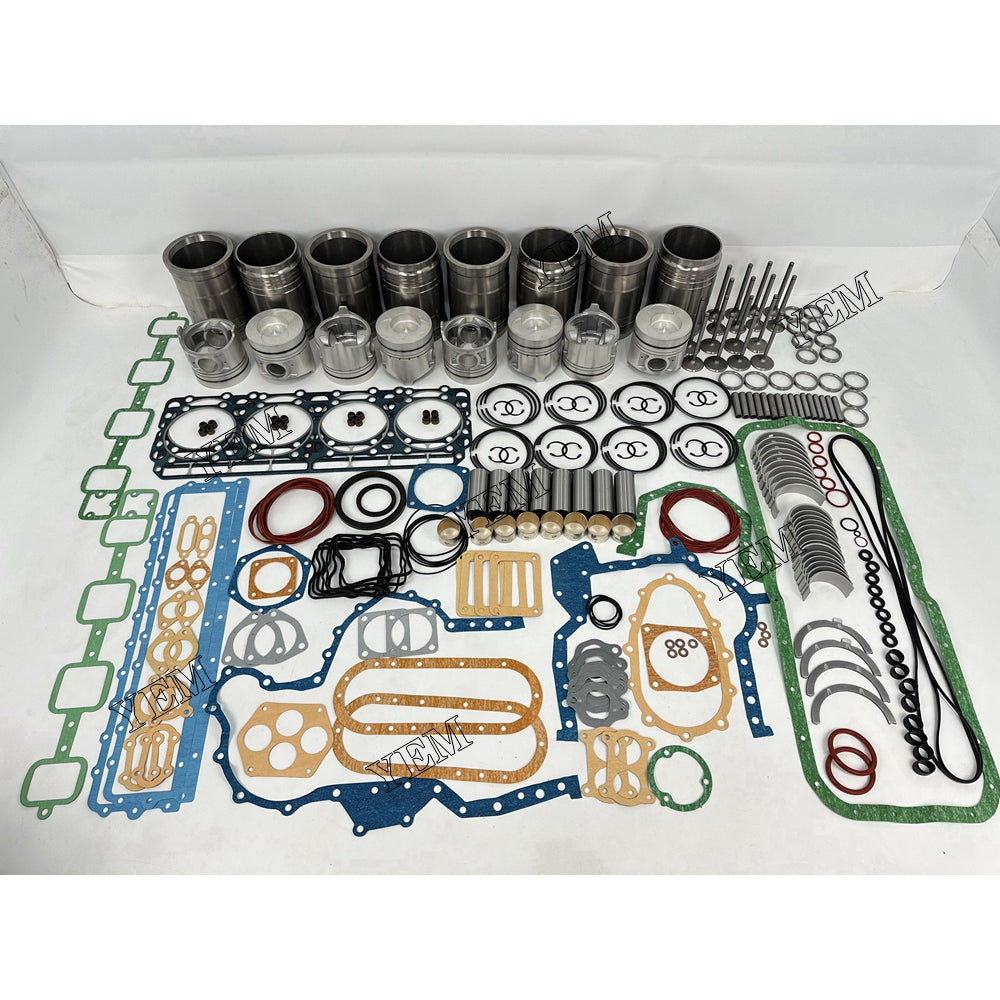 YEM Parts 8X Overhaul Rebuild Kit With Gasket Set Bearing-Valve Train For Nissan RF8