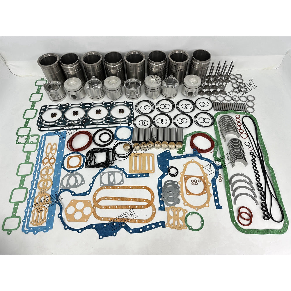 YEM Parts 8X Overhaul Rebuild Kit With Gasket Set Bearing-Valve Train For Nissan RF8 For Nissan