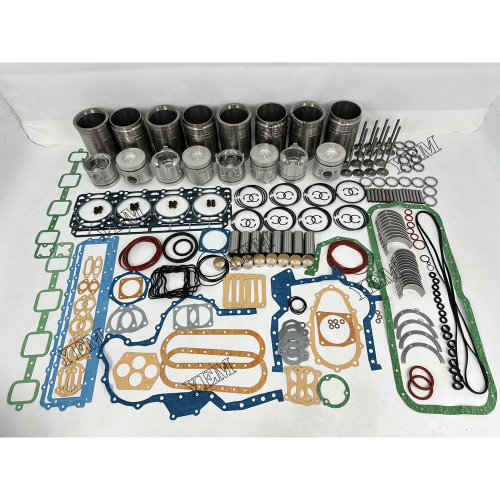 YEM Parts 8X Overhaul Rebuild Kit With Gasket Set Bearing-Valve Train For Nissan RF8 For Nissan