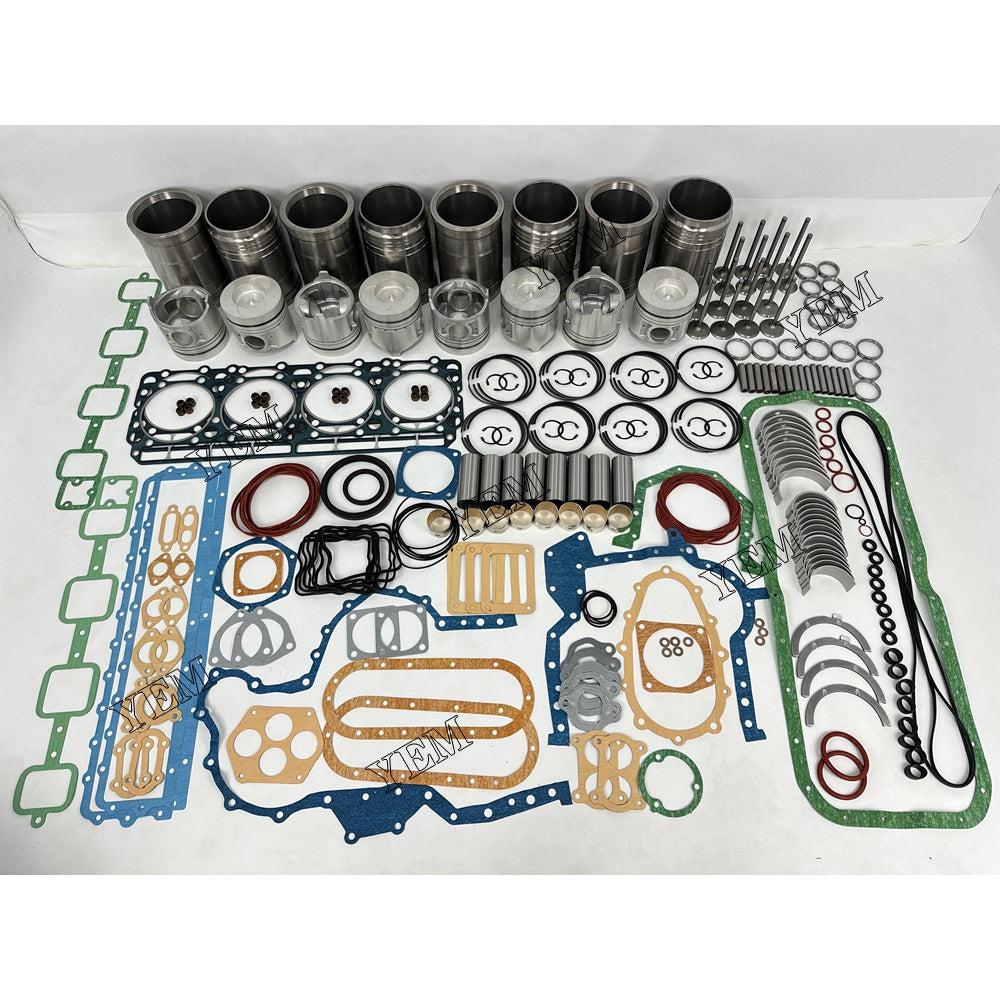 YEM Parts 8X Overhaul Rebuild Kit With Gasket Set Bearing-Valve Train For Nissan RF8 For Nissan