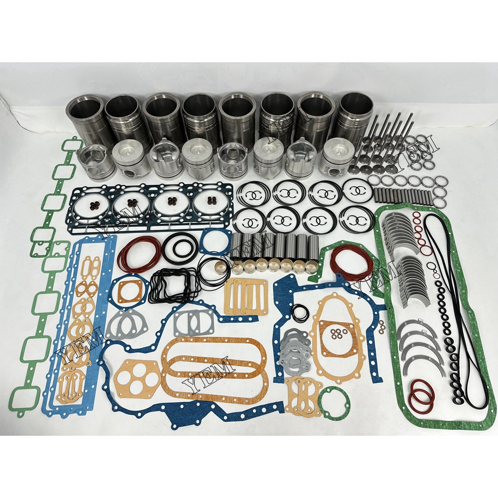 YEM Parts 8X Overhaul Rebuild Kit With Gasket Set Bearing-Valve Train For Nissan RF8 For Nissan