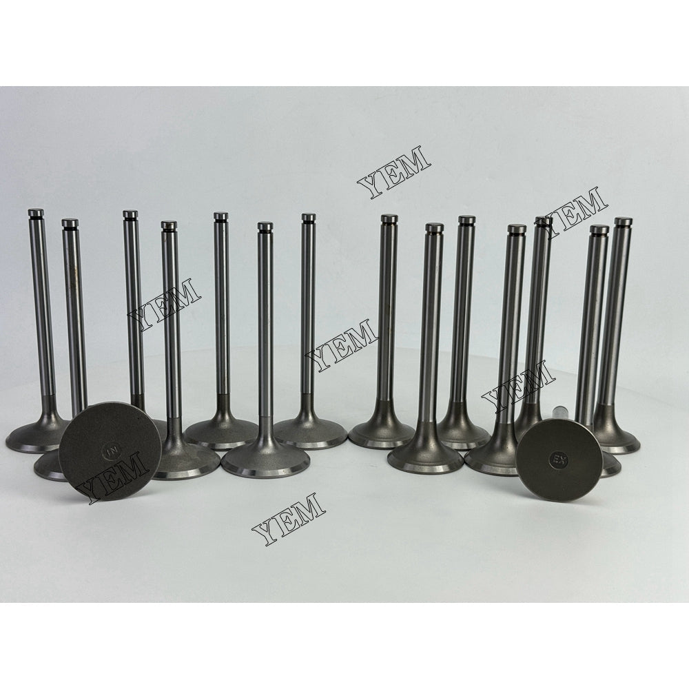YEM Parts 16X Intake & Exhaust Valve For Nissan RF8 Engine (Fit For One Engine) For Nissan