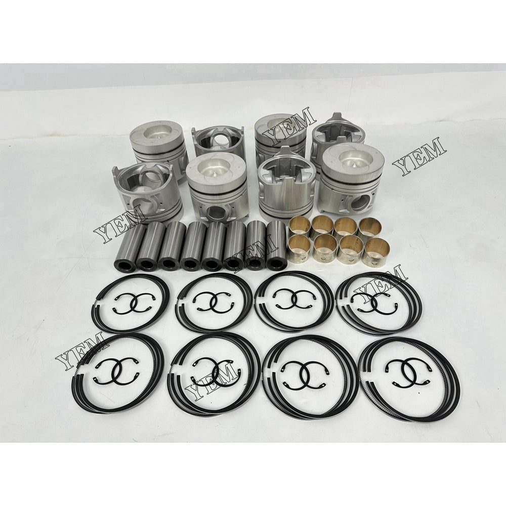 YEM Parts 8X Piston With Rings For Nissan RF8 diesel engine spare parts For Nissan