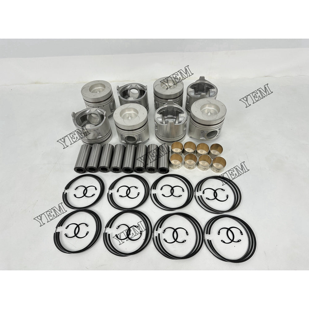 YEM Parts 8X Piston With Rings For Nissan RF8 diesel engine spare parts For Nissan