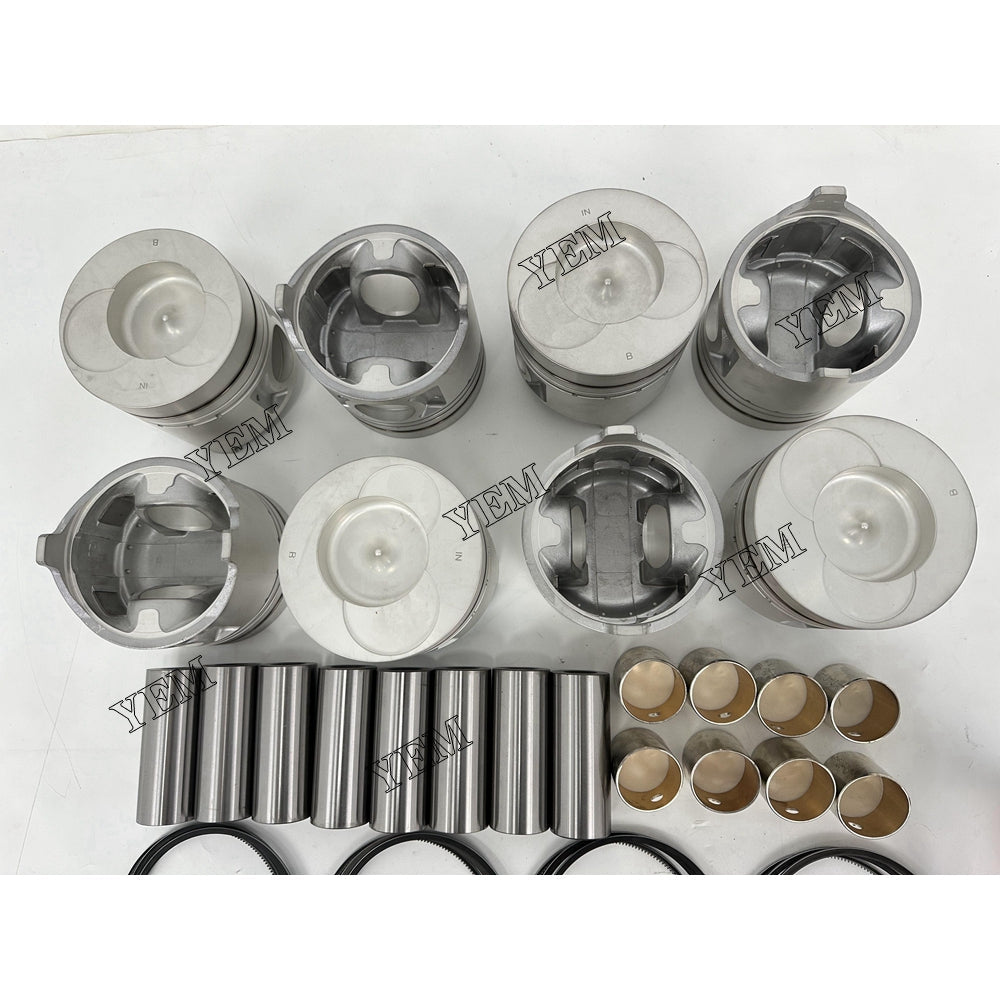 YEM Parts 8X Piston With Rings For Nissan RF8 diesel engine spare parts For Nissan
