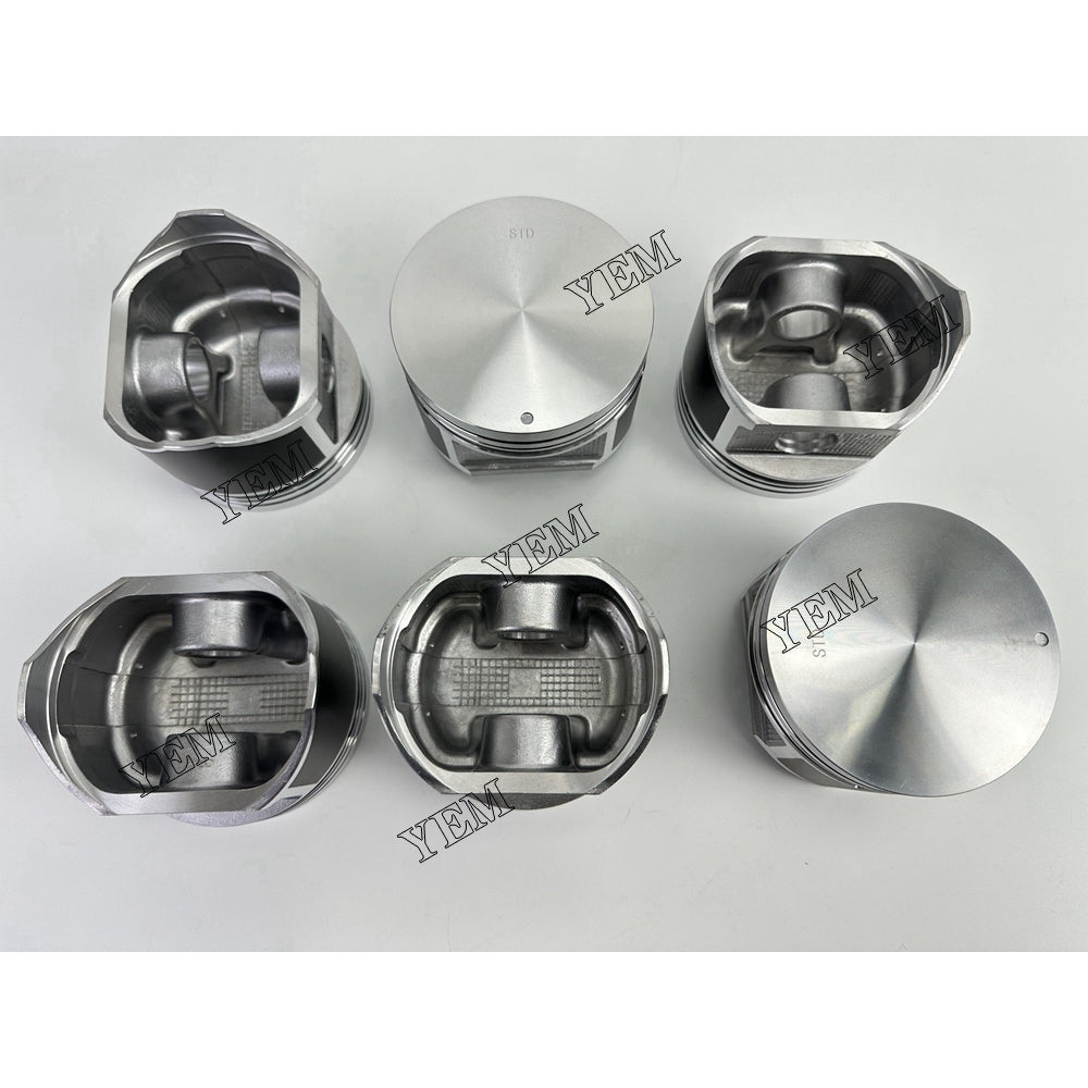 YEM Parts 6X Piston std size 99.5mm For Nissan TB45 diesel engine spare parts For Nissan