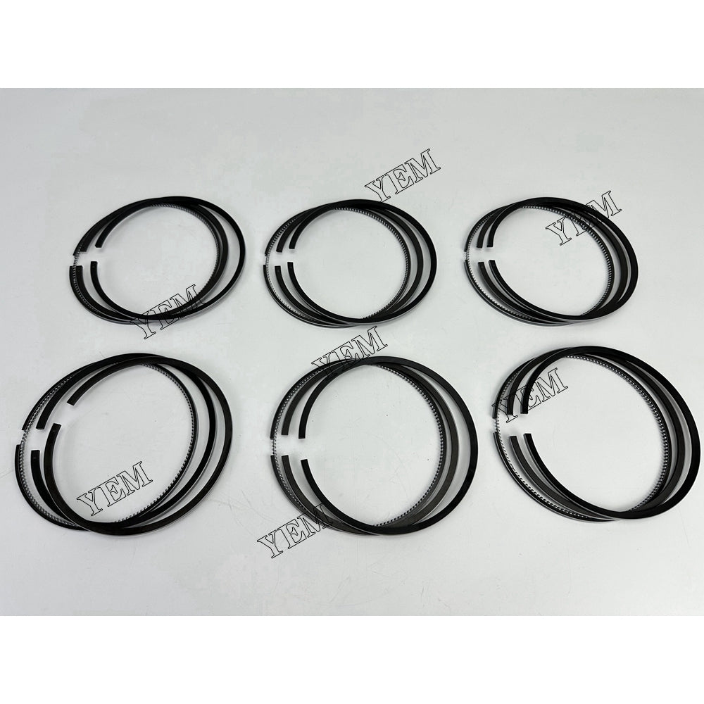 YEM Parts 6X Piston Rings Set 135mm For Mitsubishi 6M70 excavator diesel engine For Mitsubishi