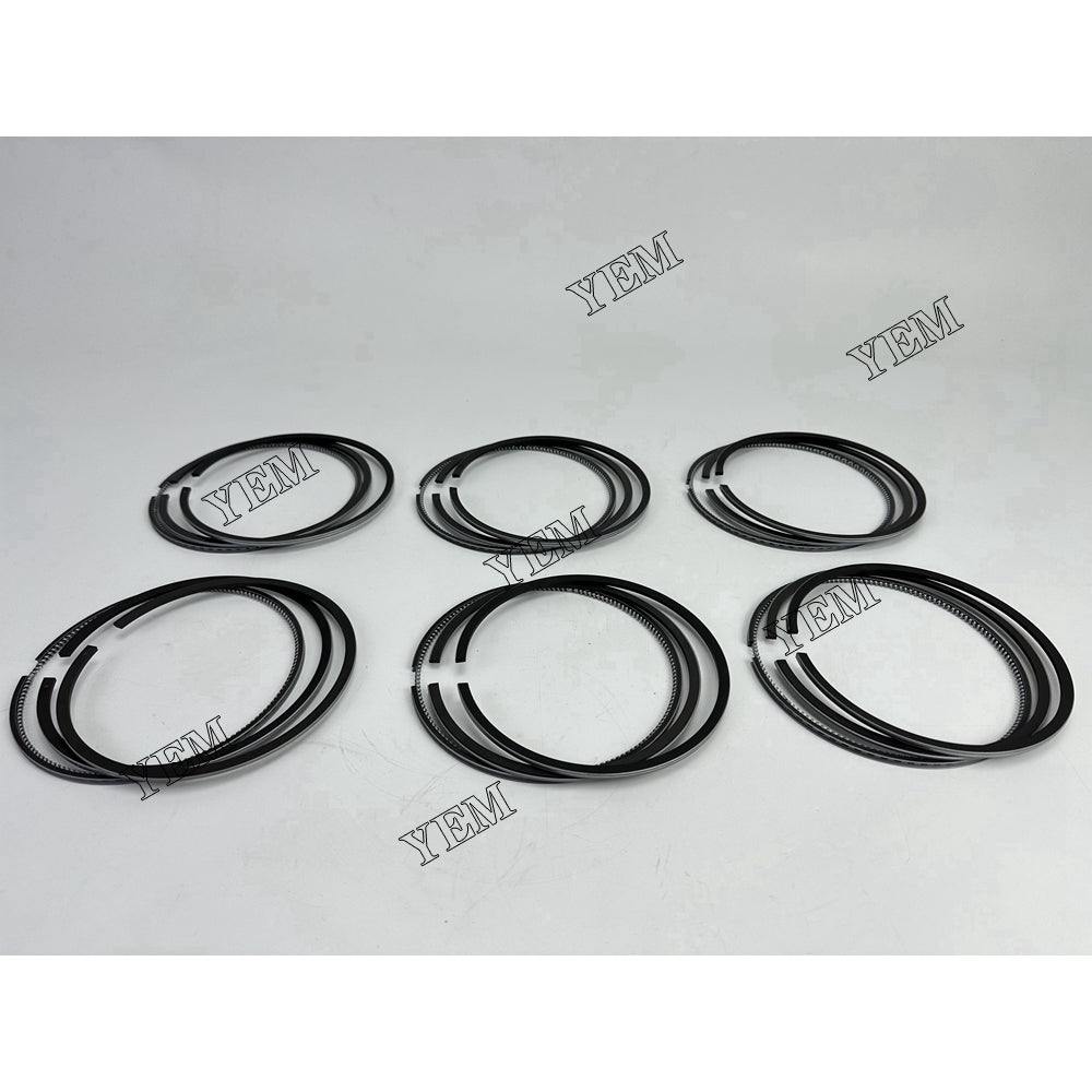 YEM Parts 6X Piston Rings Set 135mm For Mitsubishi 6M70 excavator diesel engine For Mitsubishi