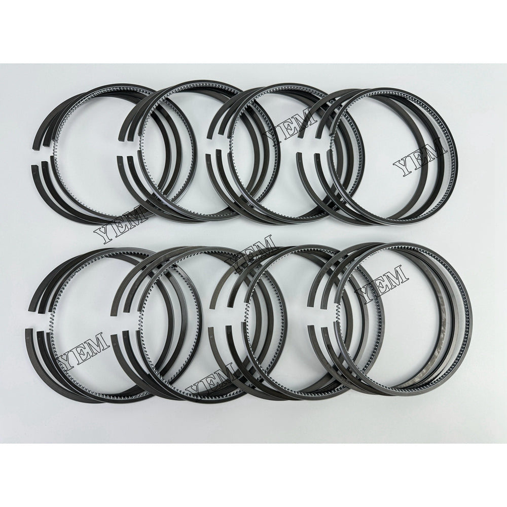 YEM Parts 8X Piston Rings Set 130mm For Mitsubishi 8DC2 excavator diesel engine