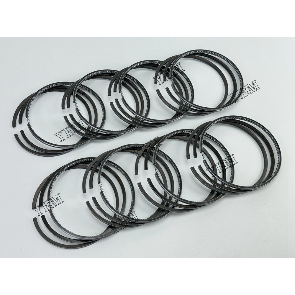 YEM Parts 8X Piston Rings Set 130mm For Mitsubishi 8DC2 excavator diesel engine For Mitsubishi