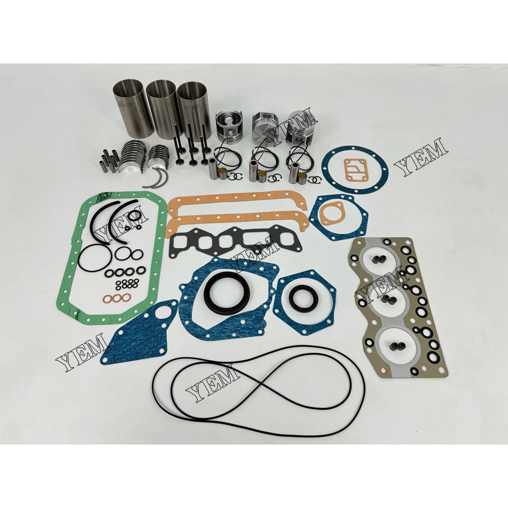 YEM Parts 3X Engine Overhaul Rebuild Kit With Gasket Bearing Valve Set For Isuzu 3AE1 For Isuzu