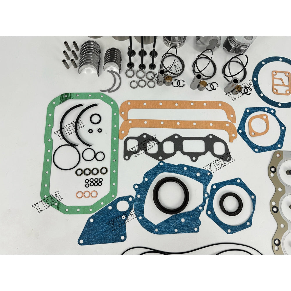 YEM Parts Overhaul Rebuild Kit With Gasket Set Bearing-Valve Train For Isuzu 3AE1 Engine