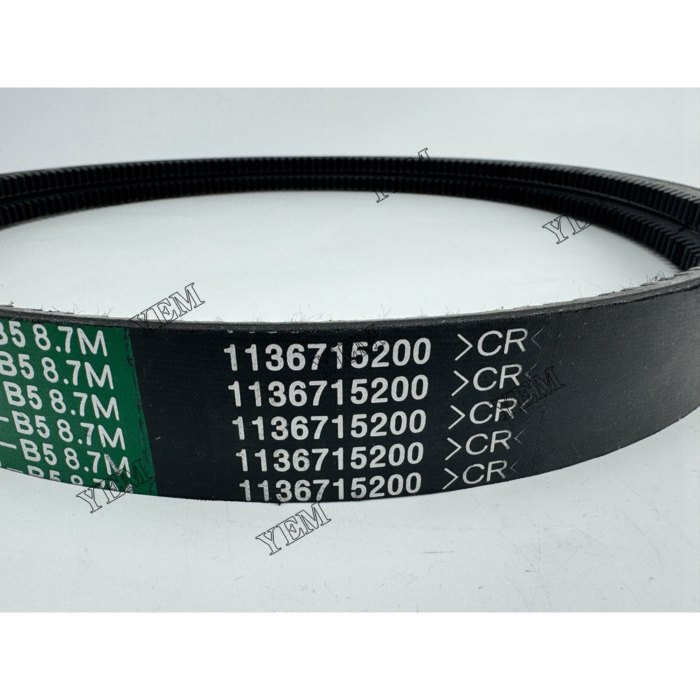 YEM Parts 1136715200 Belt, Fan For Isuzu 6WG1 excavator diesel engine Engine For Isuzu