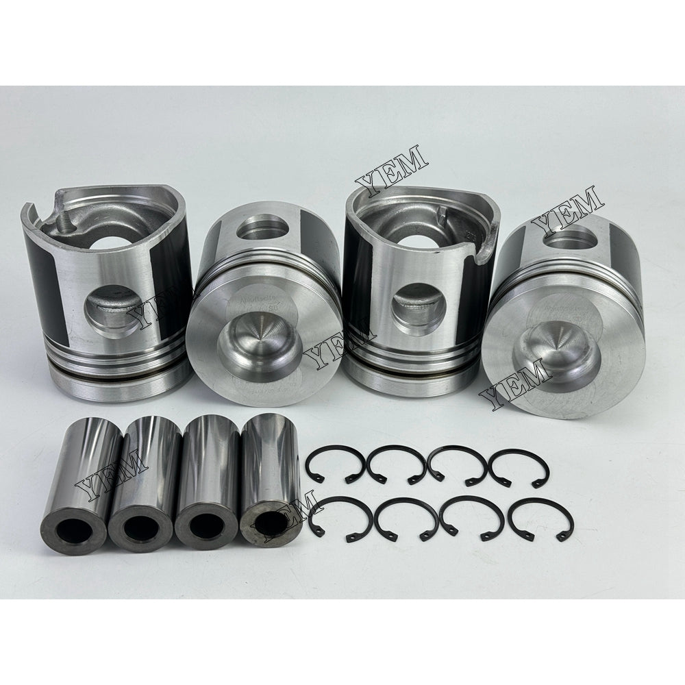YEM Parts 4X 4151131 Piston std size 102mm For Deutz BF4L913 TML Unidachs 300 S excavator For Deutz