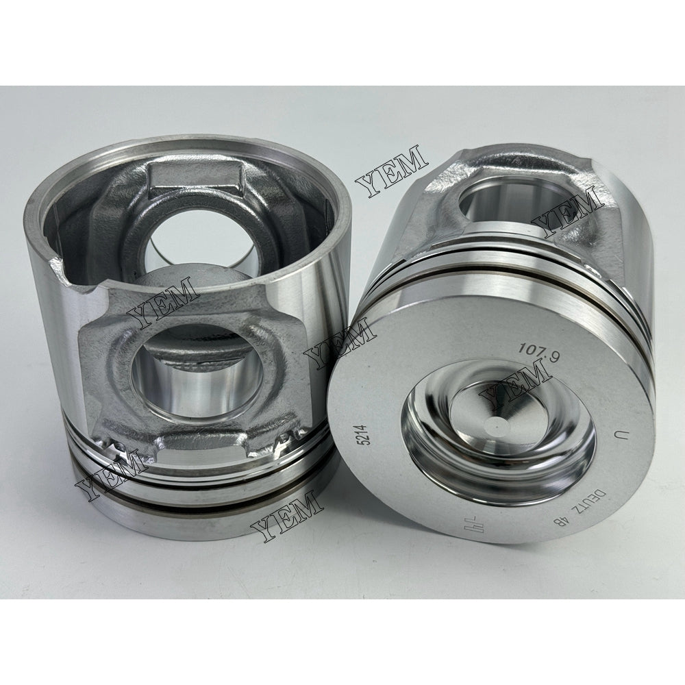 YEM Parts 4X 04501353 04295313 04501346 Piston std size 108mm For Deutz BF4M1013 For Deutz