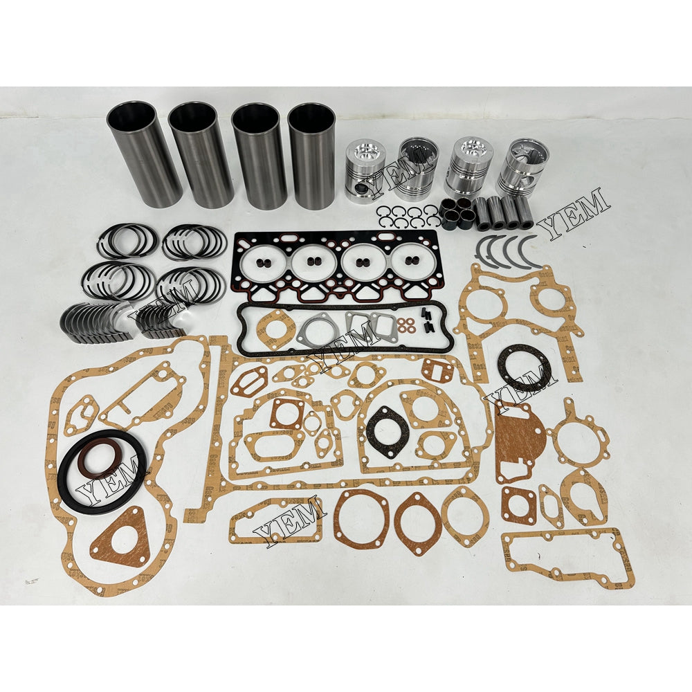 YEM Parts 4X Overhaul Rebuild Kit With Gasket Set Bearing For Perkins 4.236