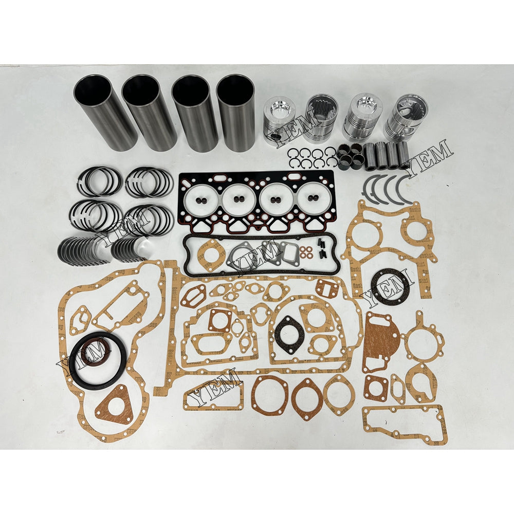 YEM Parts 4X Overhaul Rebuild Kit With Gasket Set Bearing For Perkins 4.236 For Perkins