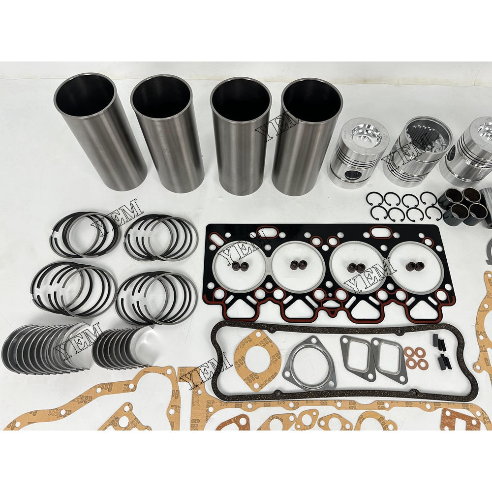 YEM Parts 4X Overhaul Rebuild Kit With Gasket Set Bearing For Perkins 4.236 For Perkins