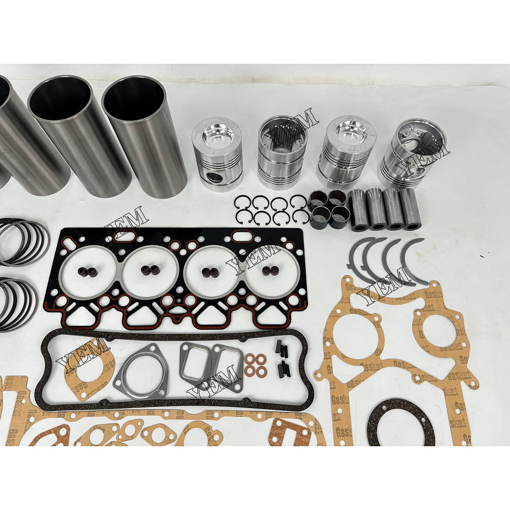 YEM Parts 4X Overhaul Rebuild Kit With Gasket Set Bearing For Perkins 4.236 For Perkins