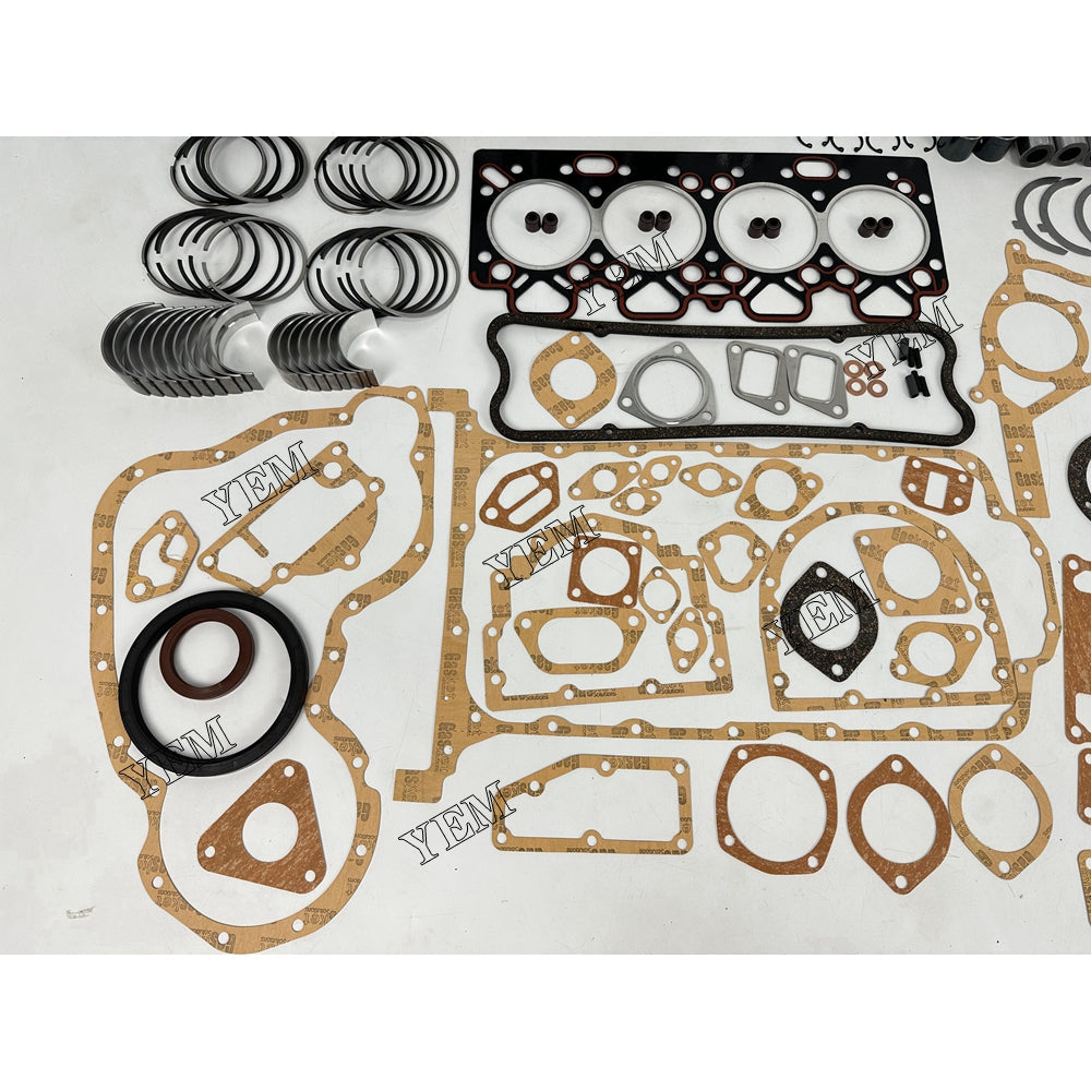 YEM Parts 4X Overhaul Rebuild Kit With Gasket Set Bearing For Perkins 4.236 For Perkins