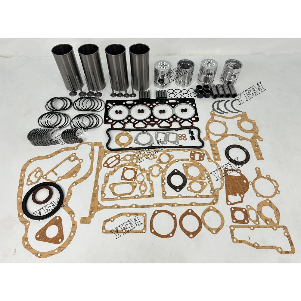 YEM Parts 4X Engine Overhaul Rebuild Kit With Gasket Bearing Valve Set For Perkins 4.236