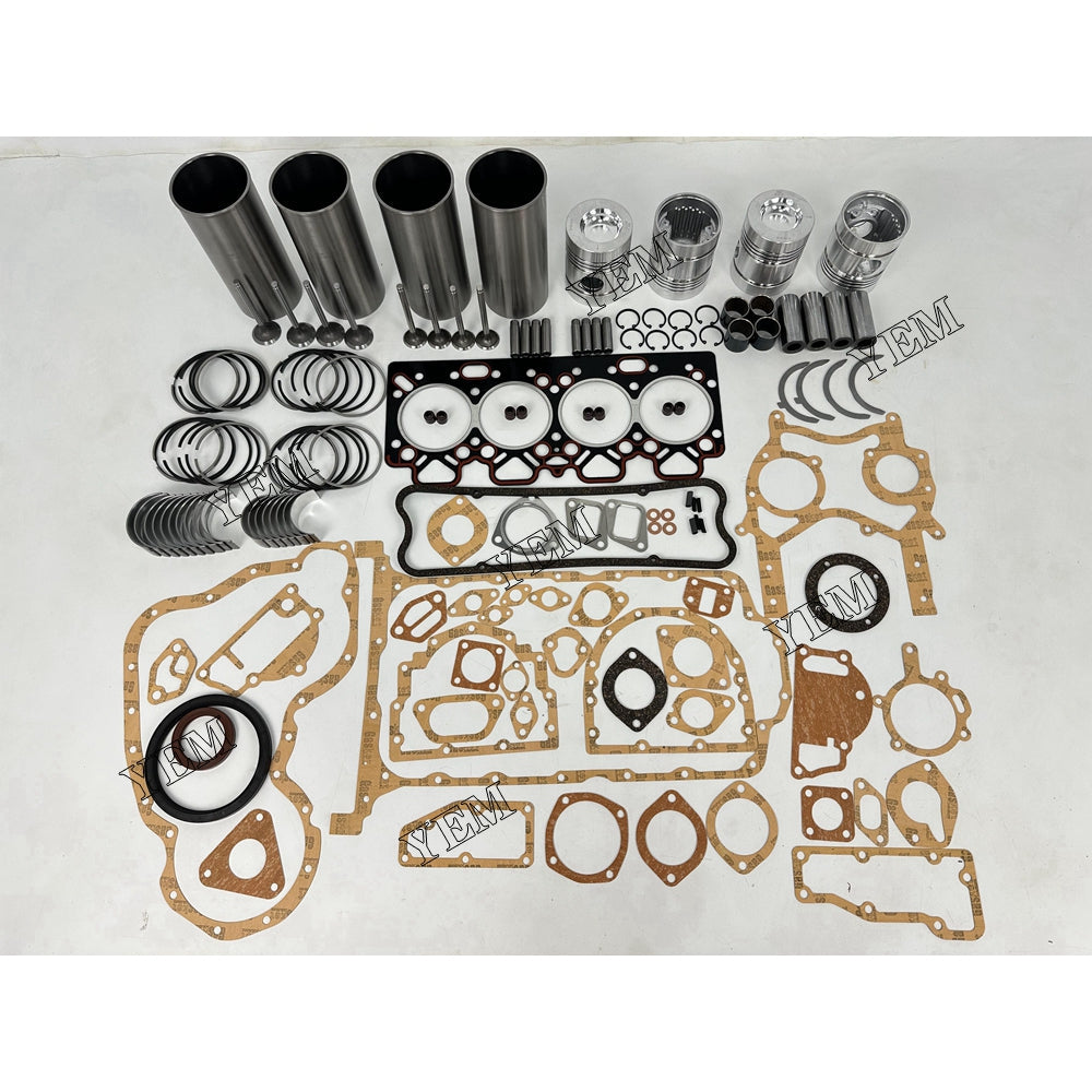 YEM Parts 4X Engine Overhaul Rebuild Kit With Gasket Bearing Valve Set For Perkins 4.236 For Perkins